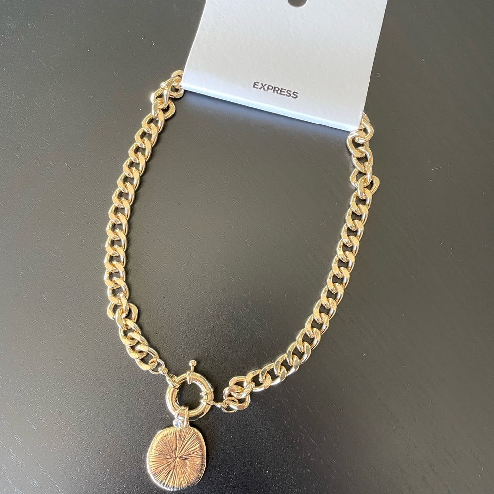 Nwt Express Gold Statement Necklace - image 6